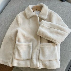 Rebecca Minkoff NWT Sherpa Teddy Jacket Cream XL